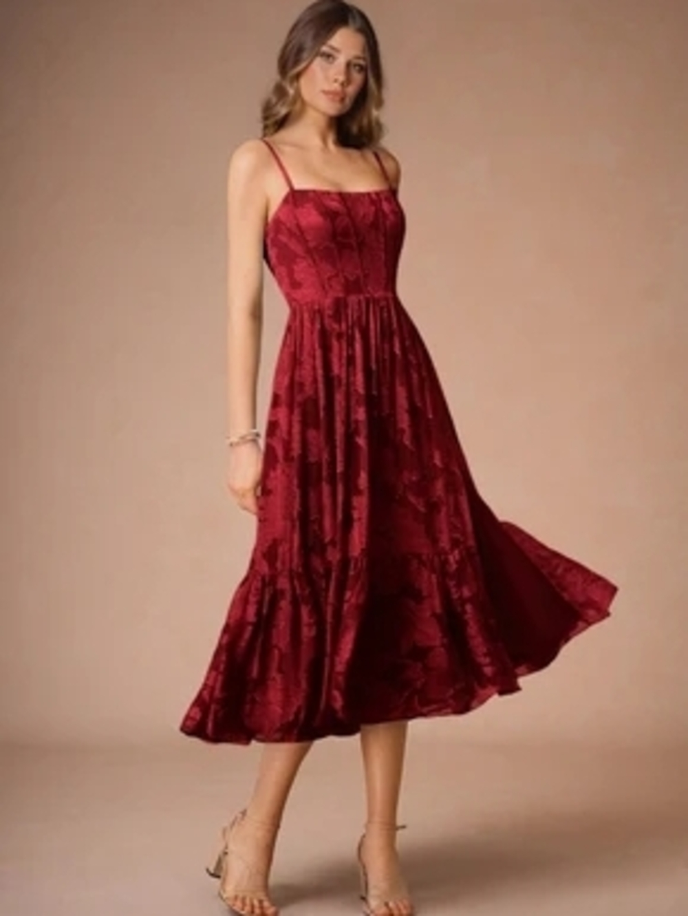 Eole RUBY Red Midi Dress